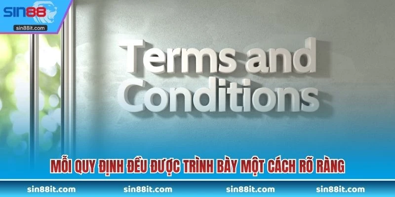 Mỗi quy định đều được trình bày một cách rõ ràng